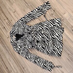 Vertigo Paris Dress Coat Size Small Zebra Print